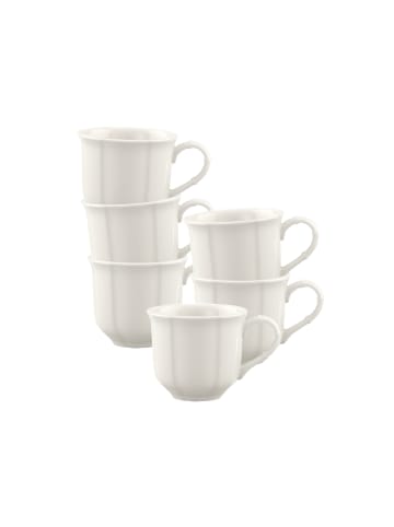 Villeroy & Boch 6er Set Espressotassen Manoir in 80 ml in weiß