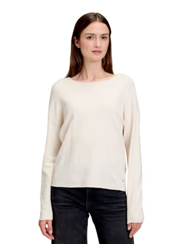 BETTY & CO Strickpullover mit Rundhalsausschnitt in Bright Cream Melange