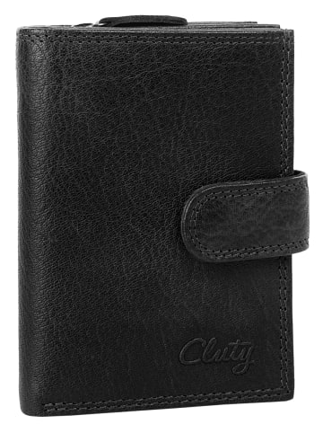 Cluty Geldbörse echt Leder in schwarz