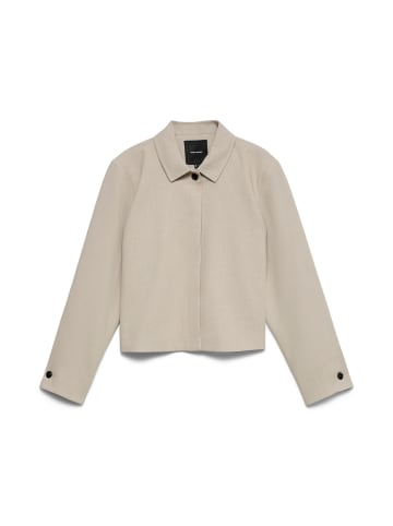 Vero Moda LS Button Detail Shacket in Silver Mink