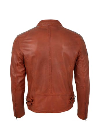 Gipsy Lederjacke Lammnappa in Dunkelorange