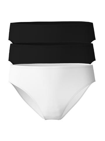 Calida Slip 3er Pack in 2xSchwarz/Weiß