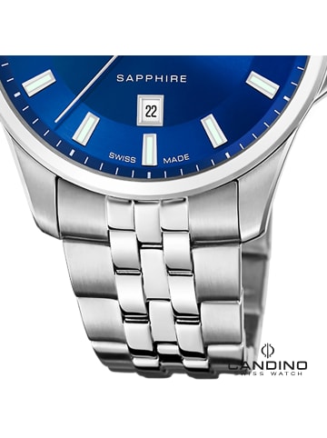 Candino Analog-Armbanduhr Candino Classic silber groß (ca. 42mm)