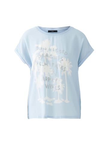 Oui Blusenshirt mit Patch in Powder Blue
