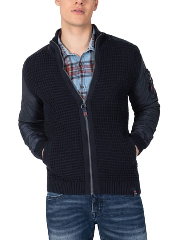 Timezone Strickjacke KNIT BOMBER in Blau