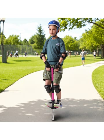 relaxdays Pogo Stick in Pink/ Schwarz - bis 35 kg