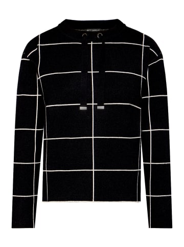 Betty Barclay Strickpullover mit Jacquard in Patch Black/Beige