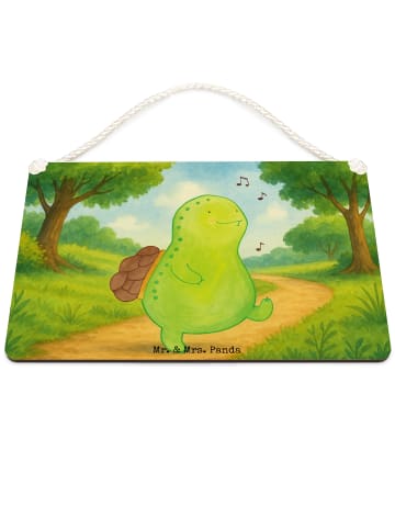 Mr. & Mrs. Panda Schild Schildkröte Pfeifen Design ohne Spruch in Weiß