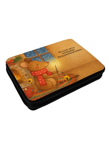 Mr. & Mrs. Panda Federmäppchen Maus Weihnachten Design mit Spruch in Weiß