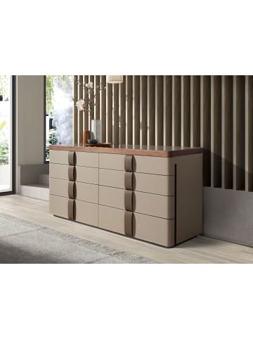 Angel Cerdá Kommode 7203 in Nerz / Walnuss / Stahl – (B)160 x (H)80 x (T)50 cm