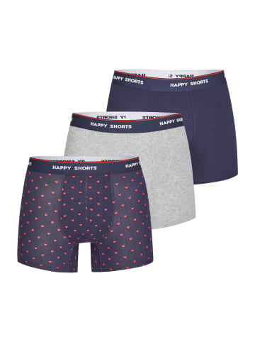 Happy Shorts Retro Boxer Red Heart in mehrfarbig