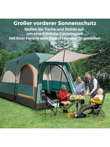 COSTWAY Campingzelt für 4-6 Personen in Grün