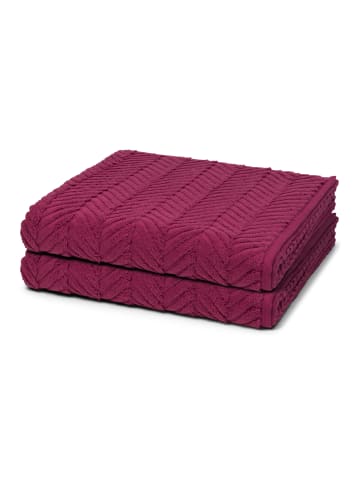 Ross 2 X Duschtuch im Set Sensual Skin Zopf in Fuchsia