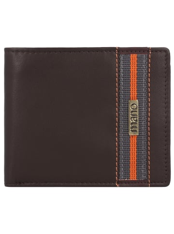 mano Don Leonardo Geldbörse RFID Leder 11,5 cm in dunkelbraun