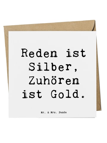 Mr. & Mrs. Panda Klappkarte Spruch Konflikte friedlich lösen mit... in Weiß