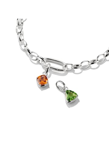 Thomas Sabo Charm-Anhänger Geburtsstein August Connect in silberfarben, hellgrün