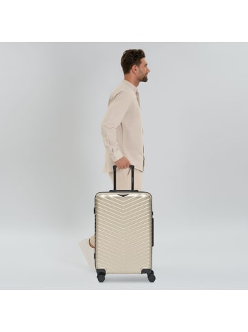 Redolz Essentials 18 4 Rollen Trolley 66 cm mit Dehnfalte in metallic-greige shiny