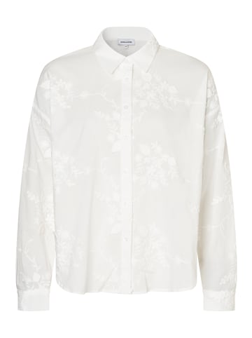 More & More bestickte Hemdbluse in offwhite