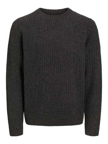Jack & Jones Strickpullover in Dark Grey Melange