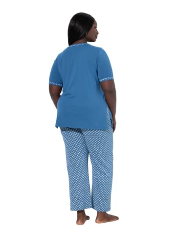 Ulla Popken Pyjama in denimblau