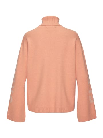 ELBSAND Rollkragenpullover in aprikose