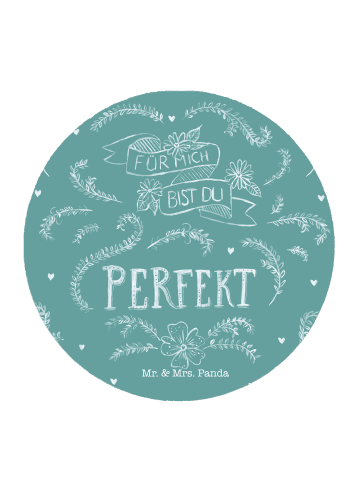 Mr. & Mrs. Panda magnet Du bist perfekt mit Spruch in Bunt