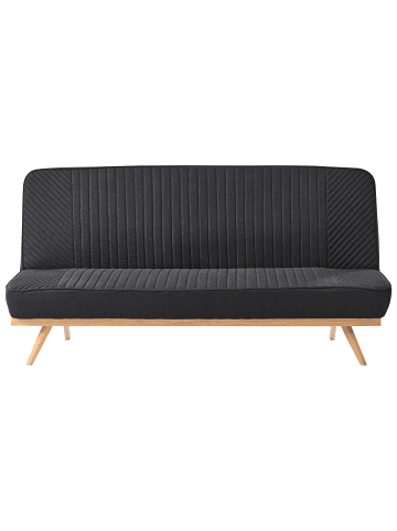 Beliani Schlafsofa KALFAFEL in Schwarz/Braun - (W) 191 x (H) 84 x (L) 73 cm