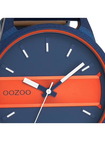 Oozoo Analog-Armbanduhr Oozoo Timepieces blau extra groß (ca. 48mm)