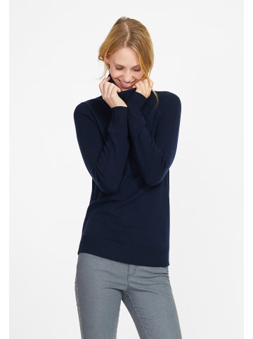 PETER HAHN Strickrollkragenpullover Cashmere in navy