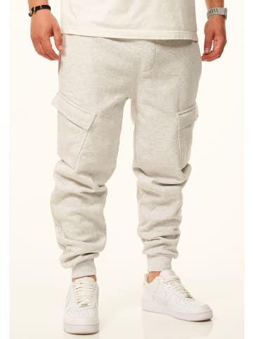 DAILY COTTON Jogginghose - als Cargohose - Lange Trainingshose Sweatpants in Hellgrau