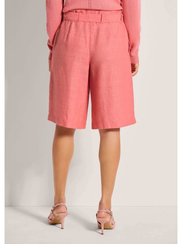 MADELEINE Highwaist-Bermudas aus Leinen in apricot