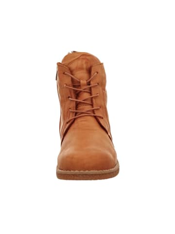 Esgano Damenschnürrstiefel warm flach Da.-Stiefelette in  Braun