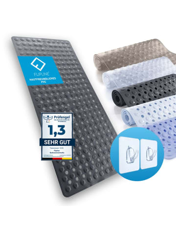 Flip Badewannenmatte dunkelgrau 88x40cm  grau