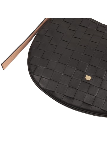 DuDu Hispani Schultertasche Leder 32 cm in black rose