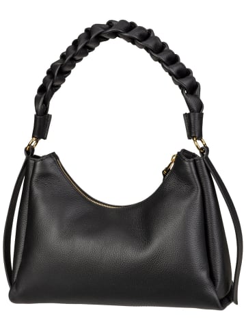 COCCINELLE Schultertasche Boheme Grana Double in Noir/Cognac