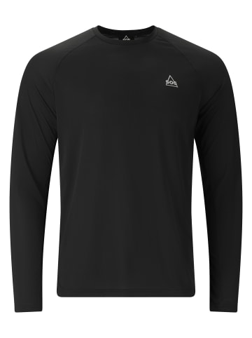 SOS Langärmliges T-Shirt Pillar in 1001 Black