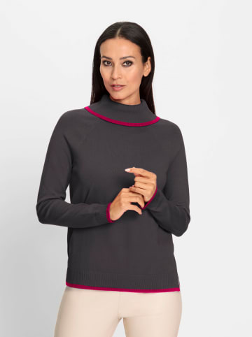 Heine Rollkragen-Pullover in anthrazit-pink