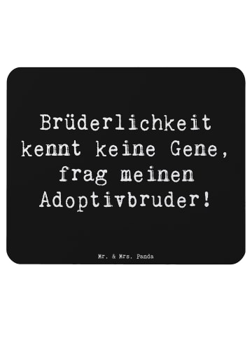 Mr. & Mrs. Panda Mauspad Adoptivbruder Liebe mit Spruch in Schwarz