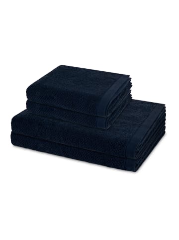 Möve 2 X Handtuch 2 X Duschtuch im Set Bliss in Deep sea