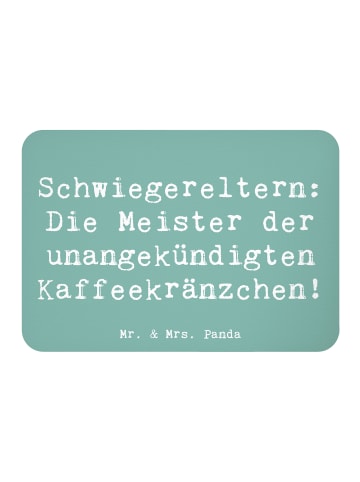 Mr. & Mrs. Panda magnet Spruch Schwiegereltern Meister mit Spruch in Meeresbrise