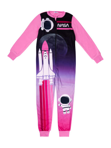 United Labels NASA Jumpsuit Overall Pyjama Schlafanzug langarm in rosa/pink