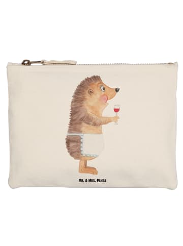 Mr. & Mrs. Panda kosmetiktäschchen Igel Wein ohne Spruch in Weiß