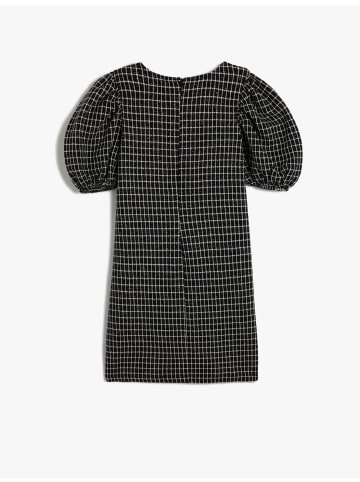 KOTON Kleid in Schwarz Gemustert