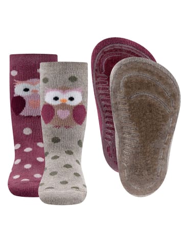 ewers 2er-Set Stoppersocken Eule 2er Pack in bunt