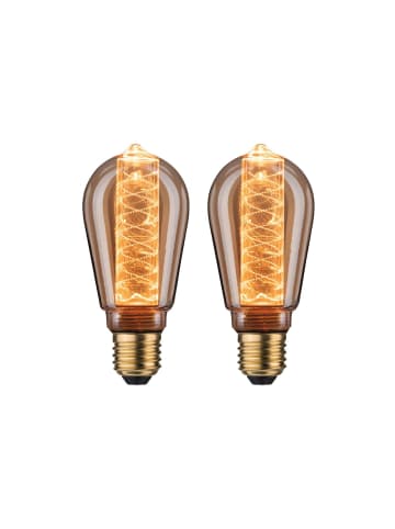 paulmann Bundle 2xLED ST64 Innenkolb spiral 200lm E27 gold 1800K