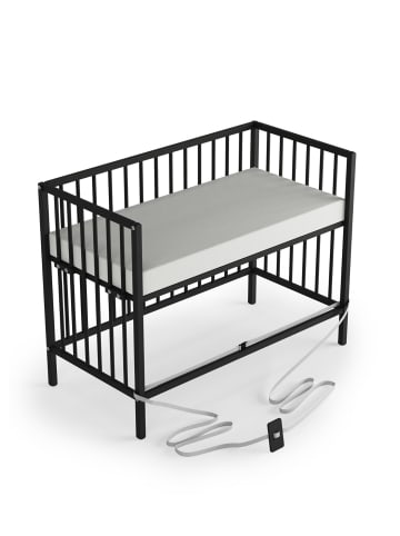 Sämann Beistellbett Matratze, Rollen & Umbauseite -BLACK EDITION - Dreamy 4 in 1 Bett