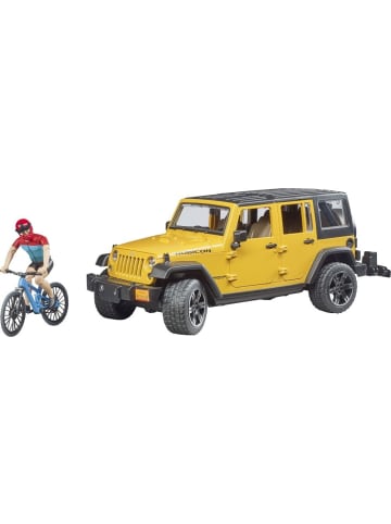 bruder Spielzeugauto 2543 Jeep Wrangler Rubicon Mountainbike und Radfahrer - 4-8 Jahre