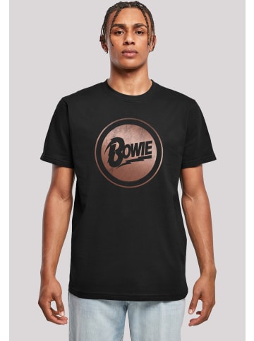F4NT4STIC T-Shirt David Bowie Rose Gold Circle in schwarz