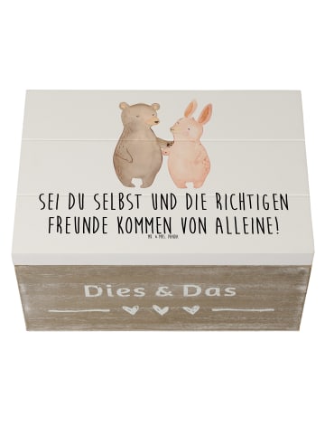 Mr. & Mrs. Panda Dekokiste Neue Freunde finden mit Spruch in Weiß