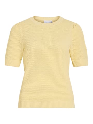 Vila Strickoberteil in Pastel Yellow